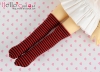 【YL-09】Over Knee Socks YOSD # Stripe Black + Red