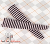 【KS-81】B／P Knee Socks # Thin Stripe Black+Pink