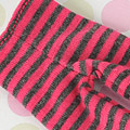 【PP-143】Pullip Pantyhose Socks # Stripe DeepPink+DeepGray