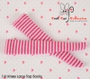 【KS-75N】B／P Knee Socks # Thin Stripe Deep Pink+White