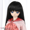 【HT-04C】8.0~9.5" HP Long Straight Wigs # Black