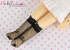 【YM-06】Lace Top Knee Socks YOSD # Mid Net Black