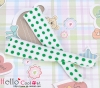 【KS-36N】B／P Knee Socks # White／Green Dot