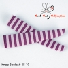 【KS-19】B／P Knee Socks # Stripe Violet