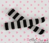 【KS-32N】B／P Knee Socks # Stripe Grey+Black