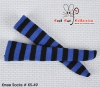 【KS-49】B／P Knee Socks # Stripe Black+Blue