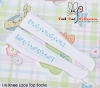 【KS-P24】B／P Knee Printing Socks（Lolita Musical Note）# White／SkyBlue