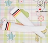 【KS-P38】B／P Knee Printing Socks（3-Lines）# White+BRY