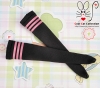 【KS-P39】B／P Knee Printing Socks（Student）# Black+Pink