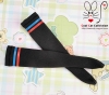 【KS-P44】B／P Knee Printing Socks（Lines）# Black+BR