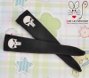 【KS-P45】B／P Knee Printing Socks（Skull）# Black