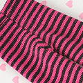 【PP-115】Pullip Pantyhose Socks # Thin Stripe Black+Deep Pink