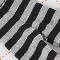 【PP-65】Pullip Pantyhoses Socks # Stripe Black+Grey
