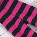 【PP-66】Pullip Pantyhoses # Stripe Black+Deep Pink