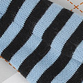 【PP-77】Pullip Pantyhose Socks # Stripe Black+Water Blue