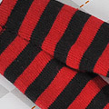 【PP-79】Pullip Pantyhose Socks # Stripe Black+Red