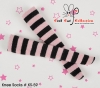 【KS-59】B／P Knee Socks # Stripe Black + Pink