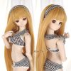 【HT-02CL】8.0~9.5" HP Long Straight Wigs # Yellowish-Brown