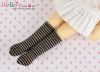 【YM-12】Knee Socks YOSD # Stripe Black + Brown