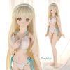 Q46．【SS29】DD Sexy Swimsuit Set # Thin White + Turkish Blue