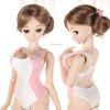 Q57．【SS30】DD Sexy Competition Swimsuit（L／Dy Chest）# White+Pink