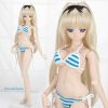 Q91．【SS41】DD Sexy Bikini Swimsuit Set（L／Dy Bust）#  Stripe Deep Blue