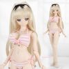 Q95．【SS42】DD Sexy Bikini Swimsuit Set（M～Dy Bust）# Stripe Pink