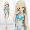 Q97．【SS42】DD Sexy Bikini Swimsuit Set（M～Dy Bust）# Stripe Blue